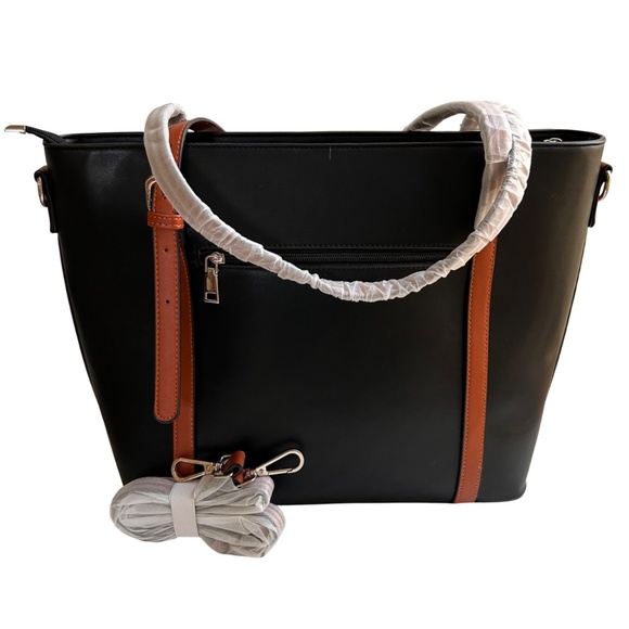 NWT CLUCI Vegan Leather Briefcase Bag - Picture 10 of 12